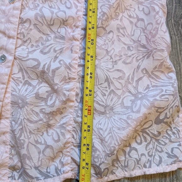 Ruby Rd Floral Button Down Pink Semi Sheer womens 16 - Picture 5 of 7
